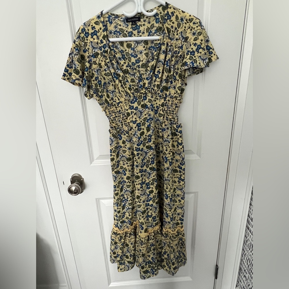 Max Edition yellow floral dress